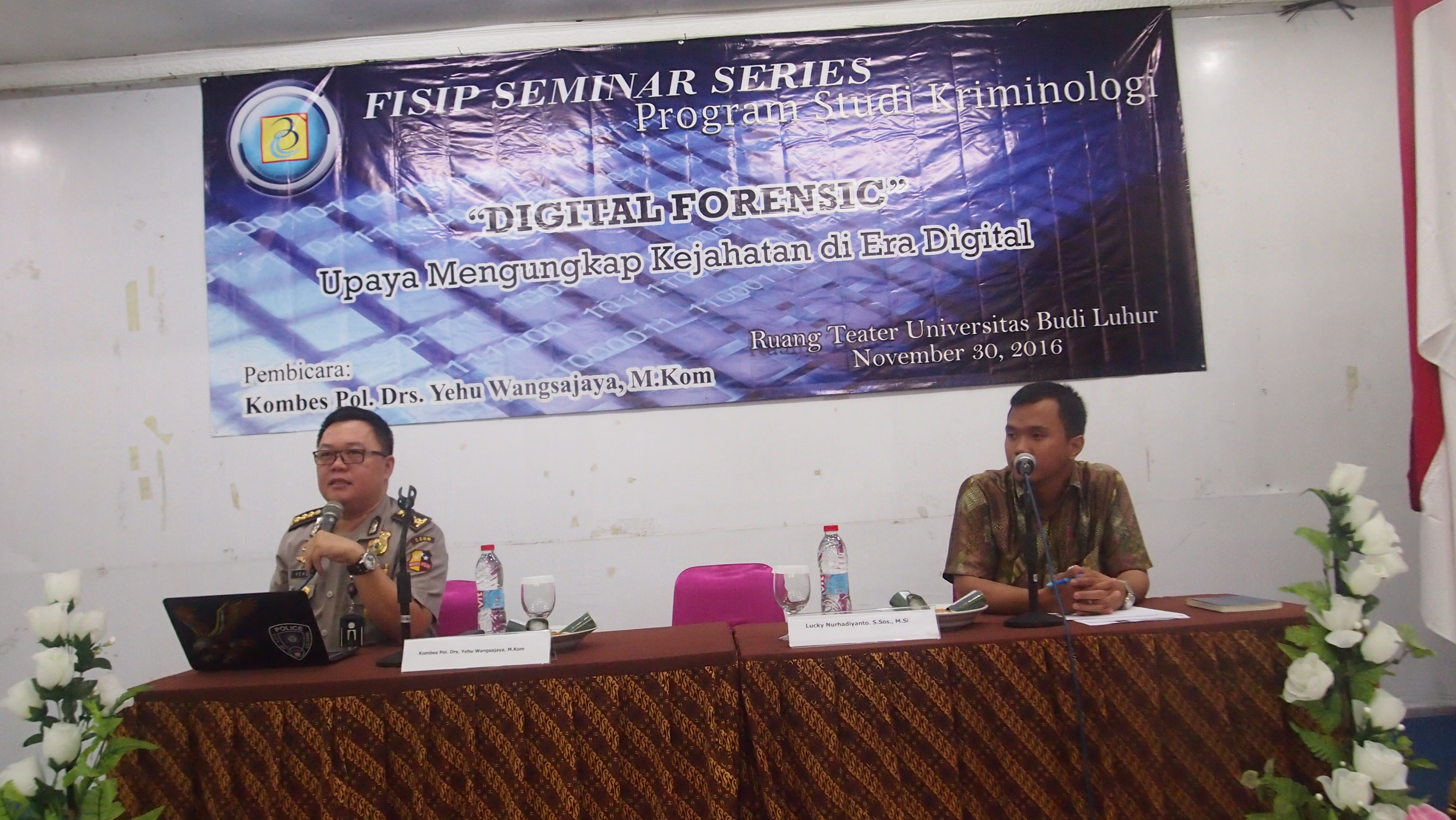 FISIP Seminar Series 2016 – Digital Forensic “Upaya Mengungkap Kejahatan di Era Digital”