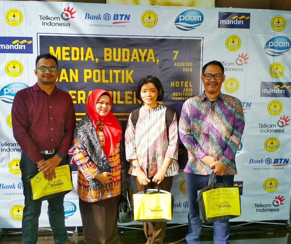 Dosen FISIP UBL : Muhammad Zaky, M.H., (Dosen Prodi Kriminologi) dan Denada Faraswacyen, M.Si., (Dosen Prodi HI) mengikuti Seminar Nasional yang bertema “Media, Budaya, Politik di Era Milineal”