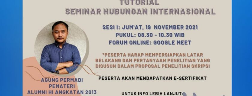 Tutorial Seminar Hubungan Internasional